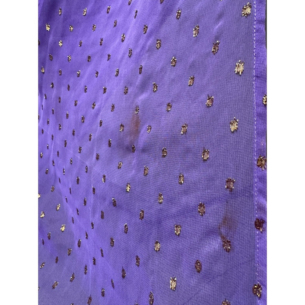 *Flaw NWT Anthropologie Celandine Beach Disco Plunging Maxi Dress Purple Gold S - Picture 14 of 16